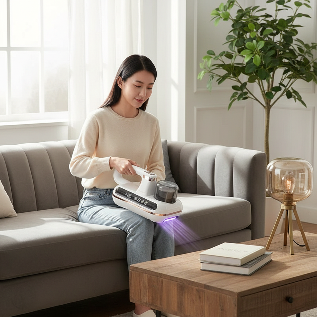 New Mattress Vacuum Mite Remover Cordless Handheld Cleaner Powerful Suction For Cleaning Bed Pillows Home Supplies